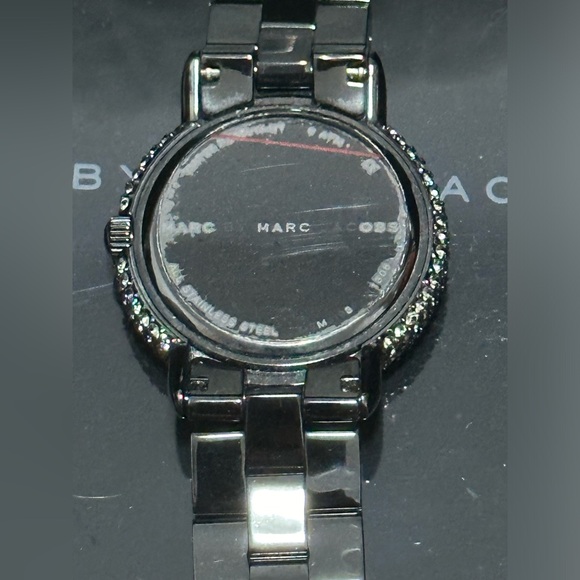 Marc Jacobs MBM3193 Ladies Marci Crystal Black Watch - Picture 13 of 14